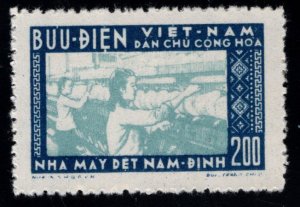 North Viet Nam Scott 52 unused Textile Mill stamp