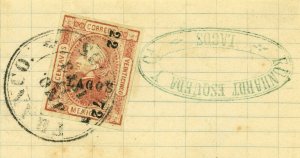 MEXICO 1873 LAGOS Overprint Postmarked Cover Postage Latin America Hidalgo