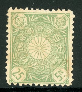 Japan 1899 Chrysanthemum 25 Sen Pale Blue Green Perf 11½ SG 147A Mint D182