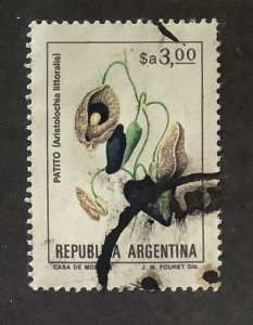 Argentina 1983  Scott 1437 used  - 3p,  Flowers,  Patito