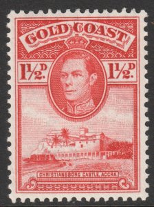 Gold Coast Scott 117 - SG122, 1938 George VI 1.1/2d Perf 12 MH*