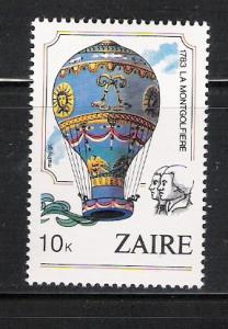 Zaire 1160 MNH single Balloons