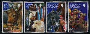 Cayman Islands 710-3a MNH Christams, Animals, Donkey, Camels, Sheep, Ox