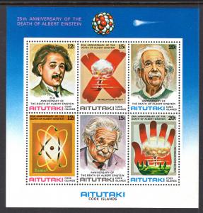 Aitutaki 1916 Einstein Souvenir Sheet MNH VF