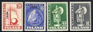 Iceland #232-235 Cat$124, 1940 World's Fair, set of four, hinged