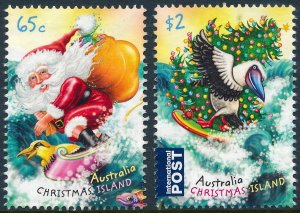 Christmas Island 2018 Christmas Set of 2 SG880-881 Fine Used 2