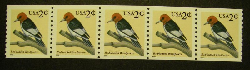 Scott 3045, 2c Woodpecker, PNC5 #11111, MNH Coil Beauty