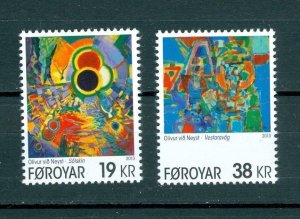 Faroe Islands. Compl.Set 2 Stamp 2013 Mnh. Painting Modern Art: Olivur V. Neyst