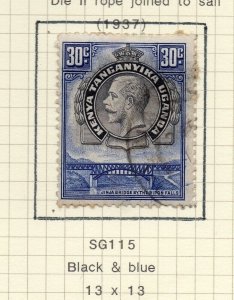 Kenya Uganda Tanganyika 1935-37 Early Issue Fine Used 30c. NW-157354
