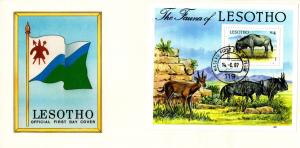 Lesotho - 1987 Flora and Fauna MS FDC SG MS774