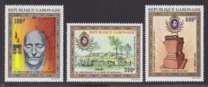 Gabon Sc C112-C114 MNH. 1971 Napoleon, 150th Anniversary of his Death cplt.