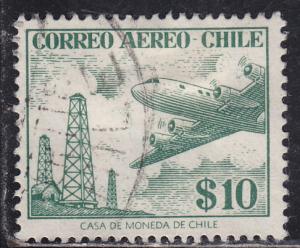 Chile C176 Oil Derricks and Plane 1956