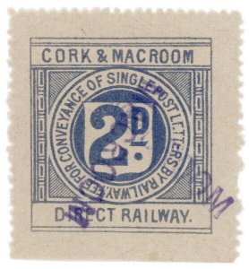 (I.B) Cork & Macroom Direct Railway : Letter Stamp 2d