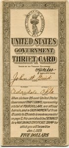 #WS1  ON US GOV'T THRIFT CARD WAR SAVINGS STAMP ⭐⭐⭐⭐⭐⭐