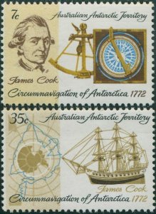 AAT 1972 Sc#L21-L22,SG21-22 Cook Circumnavigation set MNH