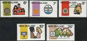 New Zealand, #593-597  Mint Hinged  From 1976