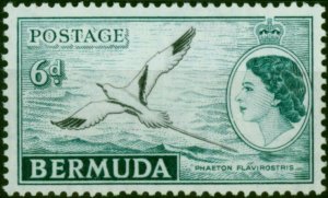 Bermuda 1953 6d Black & Deep Turquoise SG143 Fine MNH