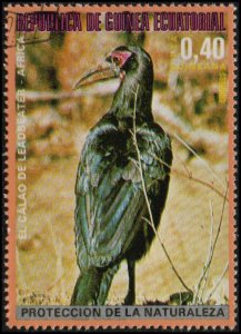 Equatorial Guinea sw1259 - Cto - 0.40p Southern Ground Hornbill (1976) +