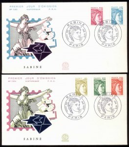 France 1978 Sabine 2x FDC