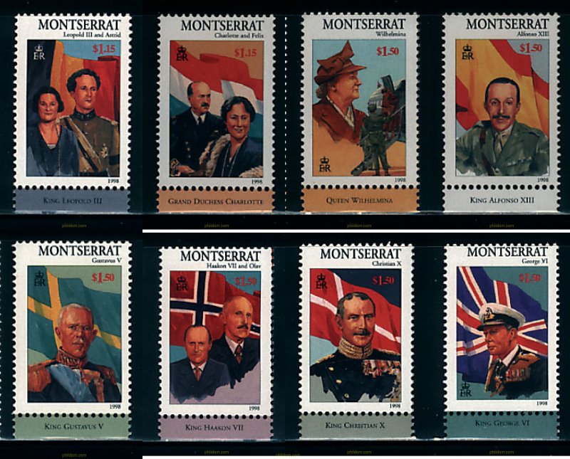 93759 MNH MONTSERRAT 1998 REYES Y REINAS DEL SIGLO XX