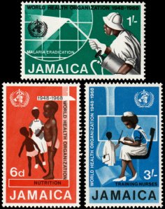 ✔️ JAMAICA 1969 - WHO MALARIA NURSING NUTRITION - SC.  276/278 MNH ** [5CW5]