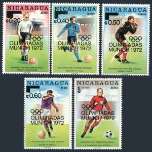 Nicaragua 899-900,C786-C788, MNH. Michel 1660-1664. Olympics Munich-1972.Soccer.