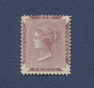 SIERRA LEONE  - Scott 1 - unused hinged - perf 14 - Queen Victoria