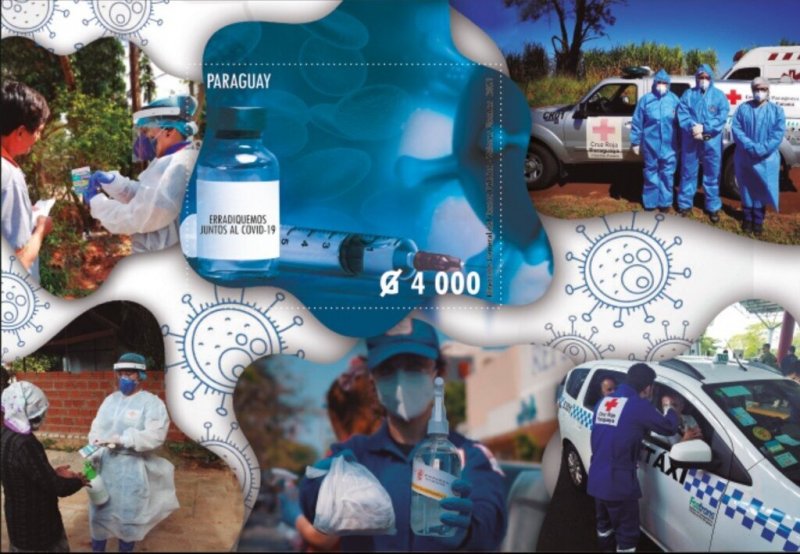Paraguay 2022 MNH Stamps Souvenir Sheet Scott 3155 Virus Covid-19 Health Medicin