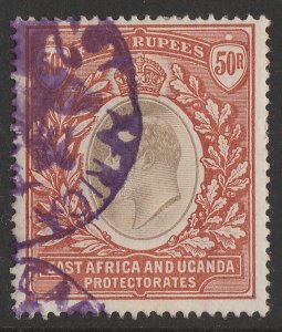 KENYA, UGANDA & TANGANYIKA : 1903 KEVII 50R, wmk crown CC top value.