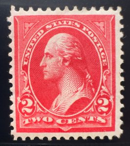 US Scott #279B Dark Red M OG H VF 1899 Type 4 DL/WMKD [TRUE RED, NOT CARMINE]