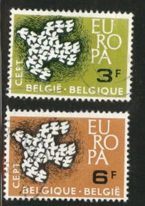 Belgium Scott 572-3 used  1961 Europa stamp set