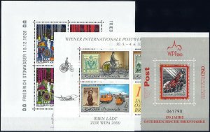 2000/01 Austria Complete Year sets with all Sheets+Definitives VFMNH!