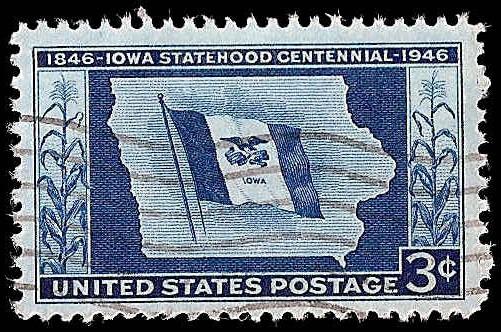 # 942 USED IOWA STATEHOOD 100TH ANNIV.