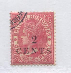 British Honduras QV 1888 2 CENTS on 1d mint o.g. hinged