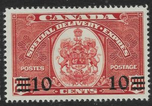 CANADA SGS11 1939 10c ON 20c SCARLET SPECIAL DELIVERY MTD MINT