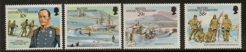 BRITISH ANTARCTIC TERR. SG155/8 1987 SCOTT'S ARRIVAL AT SOUTH POLE MNH