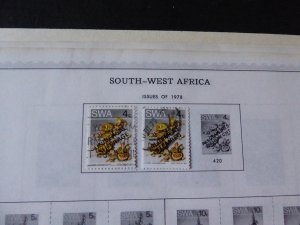 South West Africa 1923-1986 Stamp Collection on Album Pages