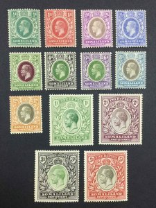 MOMEN: SOMALILAND SG #73-85 1921 SCRIPT MINT OG H £200 LOT #64596