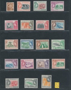 1954-62 DOMINICA - Stanley Gibbons No. 140/158 - Ordinary - MNH**