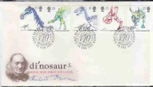 GREAT BRITAIN FDC DINOSAURS FOSILS AAD8171