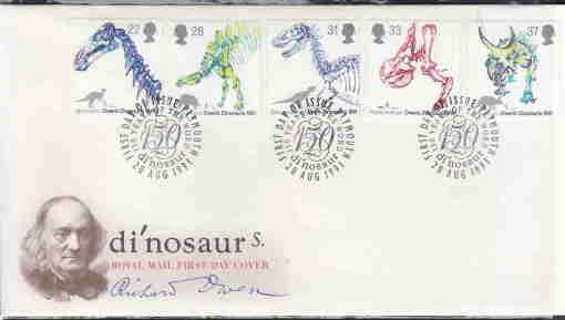 GREAT BRITAIN FDC DINOSAURS FOSILS AAD8171