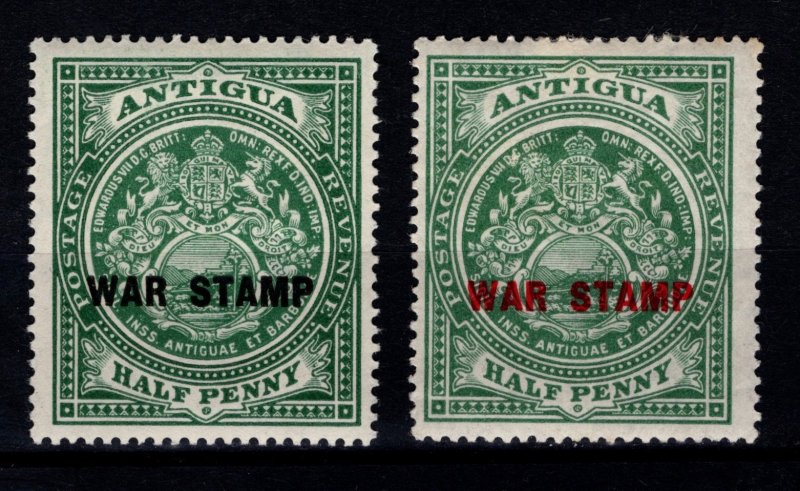 Antigua 1916-18 George V Optd. ‘WAR STAMP’ Part Set [Unused]