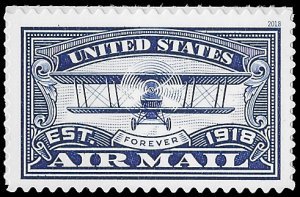 U.S.#5281 Blue Air Mail Biplane 50c Single, MNH.