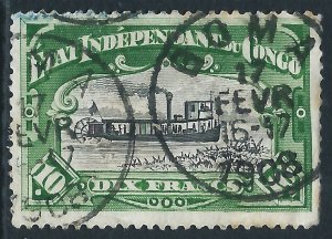 Belgian Congo, Sc #30, 10fr Used