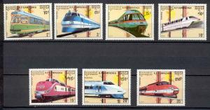 Cambodja - Mi. 864-70 (Trains) - MNH - E460