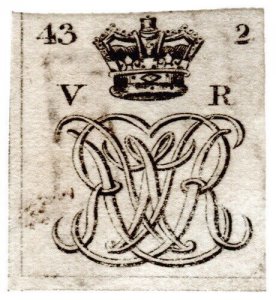 (I.B) QV Revenue : Impressed Duty Cypher Seal (Royal Crown) (432)