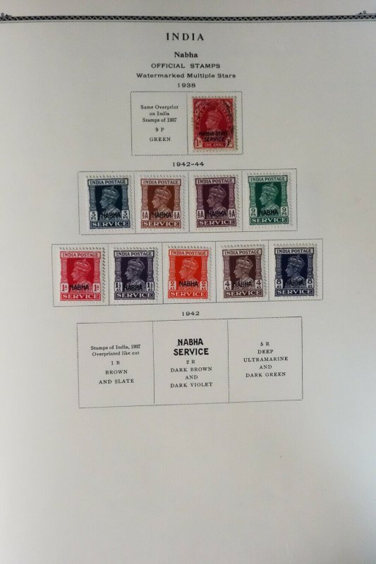 India States 1800s to 1950 Stamp Collection