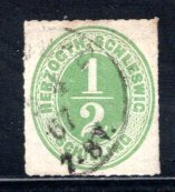 Schleswig-Holstein #10 Used, authentication mark,  VF  CV $55.00   ...   5570030