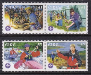 Ireland 1388-1391a Boy Scouts MNH VF