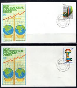 UN New York 316-317 Economic Geneva Set of Two U/A FDC